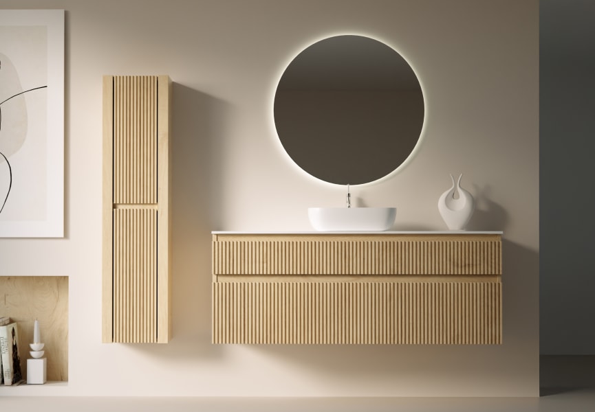 Meubles de salle de bains avec Plan de toilette Alpes 5 Solid surface Bruntec principal 1