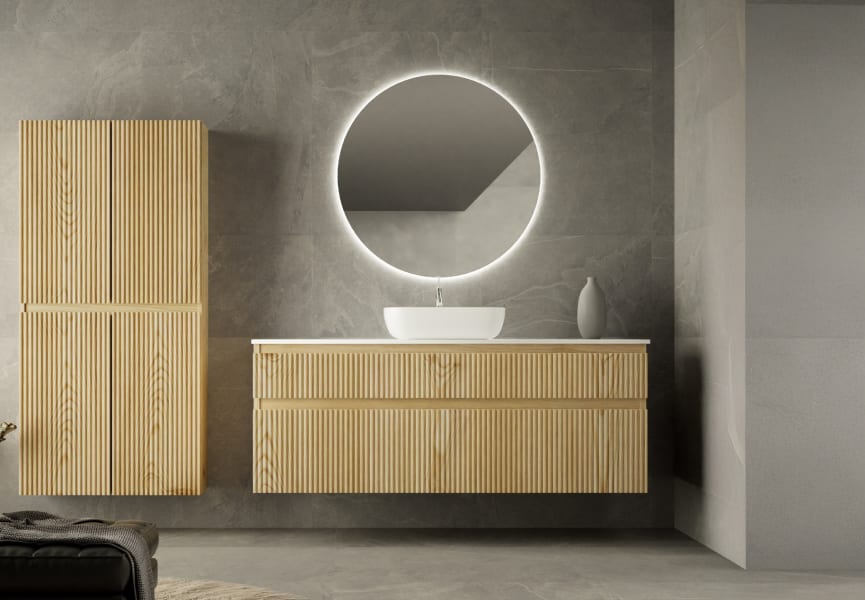 Meubles de salle de bains avec plan de toilette Solid surface Alpes 5  Bruntec principal 1