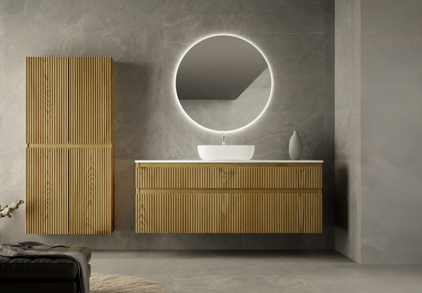 Meubles de salle de bains avec Plan de toilette Alpes 5 Solid surface Bruntec principal 0