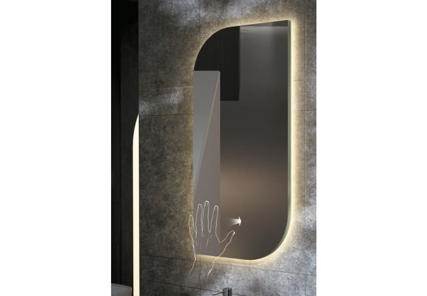 Ledimex Miroir de salle de bains Cardiff avec éclairage LED détail 1