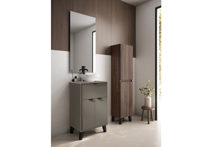 Ensemble meuble de salle de bains faible profondeur 35,5 cm avec lavabo Midi Visobath sur plan de toilette principal 7
