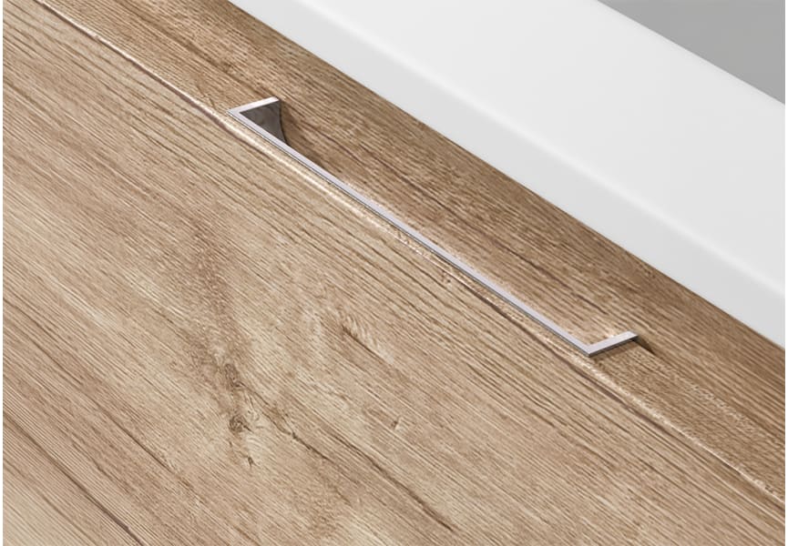 Meuble de salle de bains avec plan de toilette en mélamine Artemisa de Bruntec détail 11
