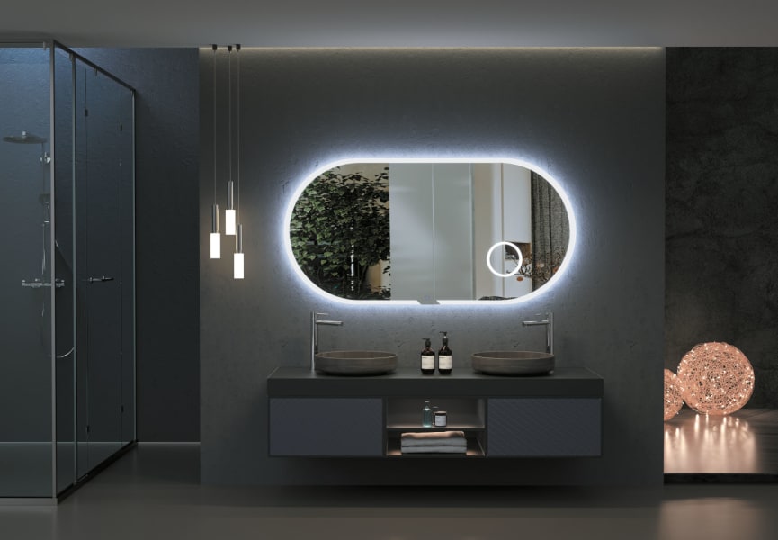 Indiana Ledimex Miroir de salle de bain LED avec lumière environnement 3