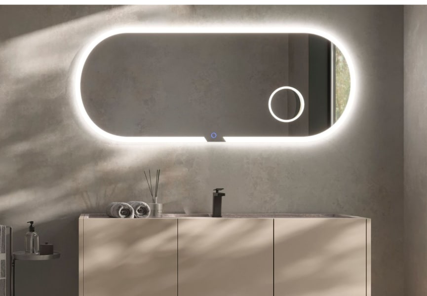 Indiana Ledimex Miroir de salle de bain LED avec éclairage principal 1