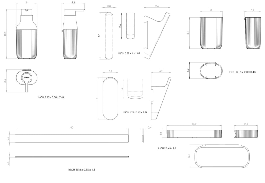 Ensemble de cuisine modulaire complet avec guide mural Alife par Cosmic croquis 8