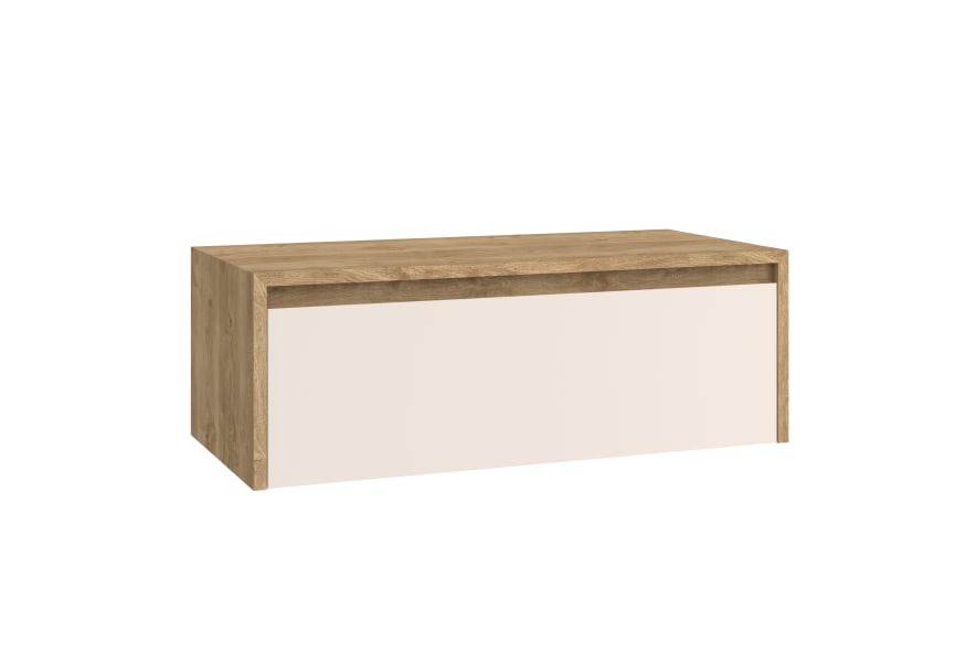 Meuble de salle de bains Lambda avec plan de toilette en bois Coycama principal 6