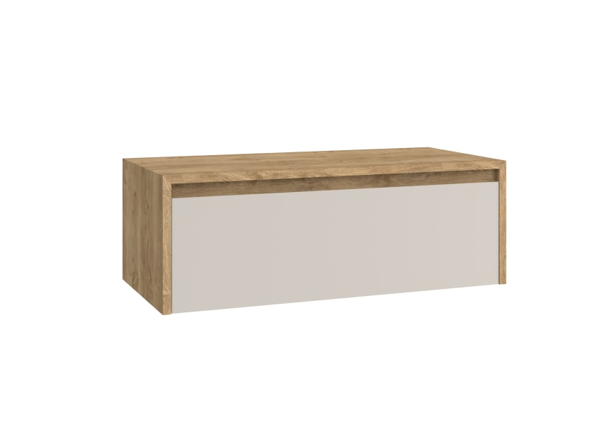 Meuble de salle de bains Lambda avec plan de toilette en bois Coycama principal 11