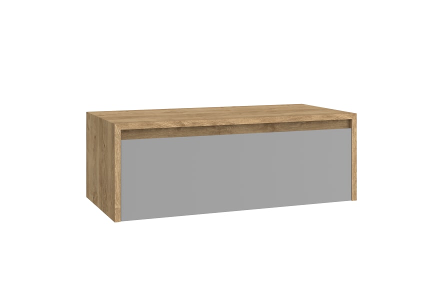 Meuble de salle de bains Lambda avec plan de toilette en bois Coycama principal 12