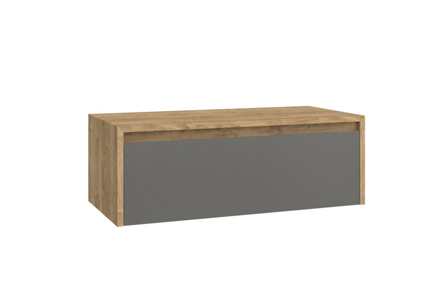 Meuble de salle de bains Lambda avec plan de toilette en bois Coycama principal 14