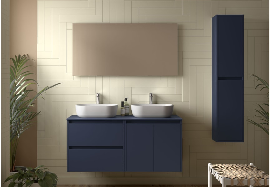Meubles de salle de bains avec plan de toilette en bois Noja Salgar principal 5