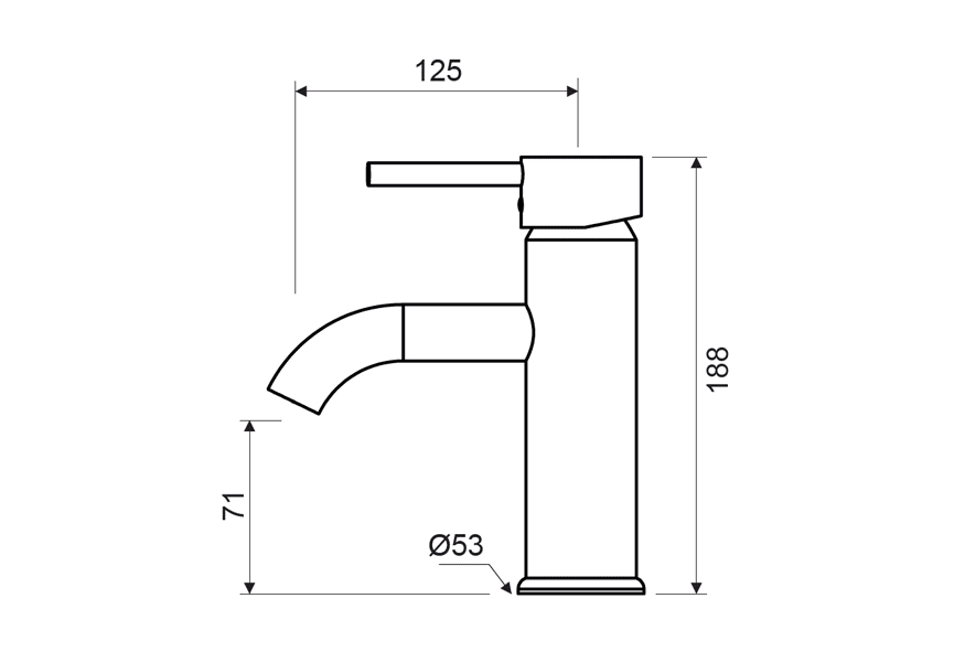 Cronos Lluvibath robinetterie de lavabo croquis 1