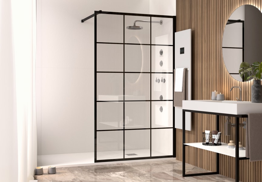 Paroi de douche Mindanao Noir W15 St Doccia principal 0