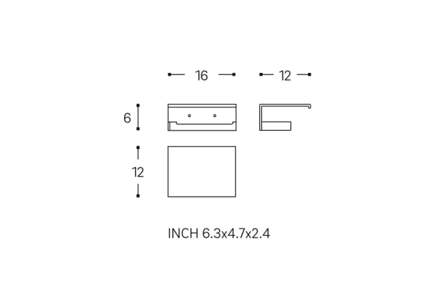 Porte-rouleau de toilette Bath Life de Cosmic croquis 9