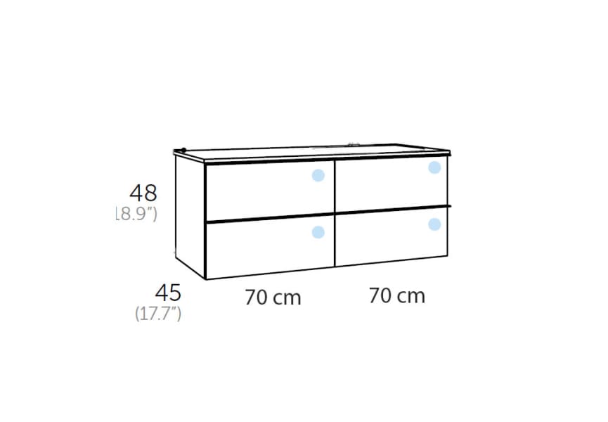 Meubles de salle de bains Landes Coycama croquis 5