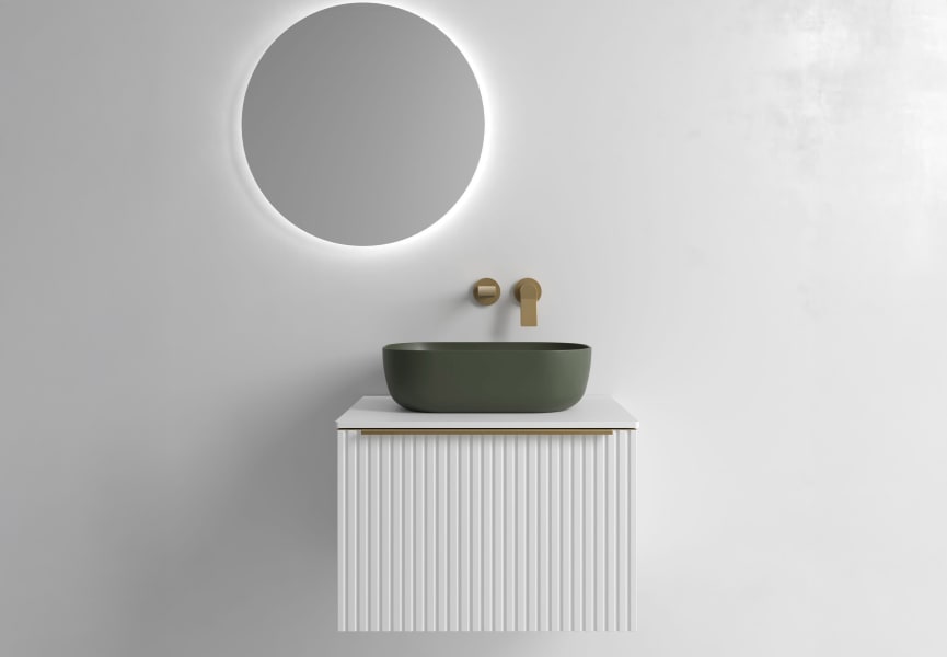 Meuble de salle de bains avec plan de toilette en bois Biba Salgar principal 3