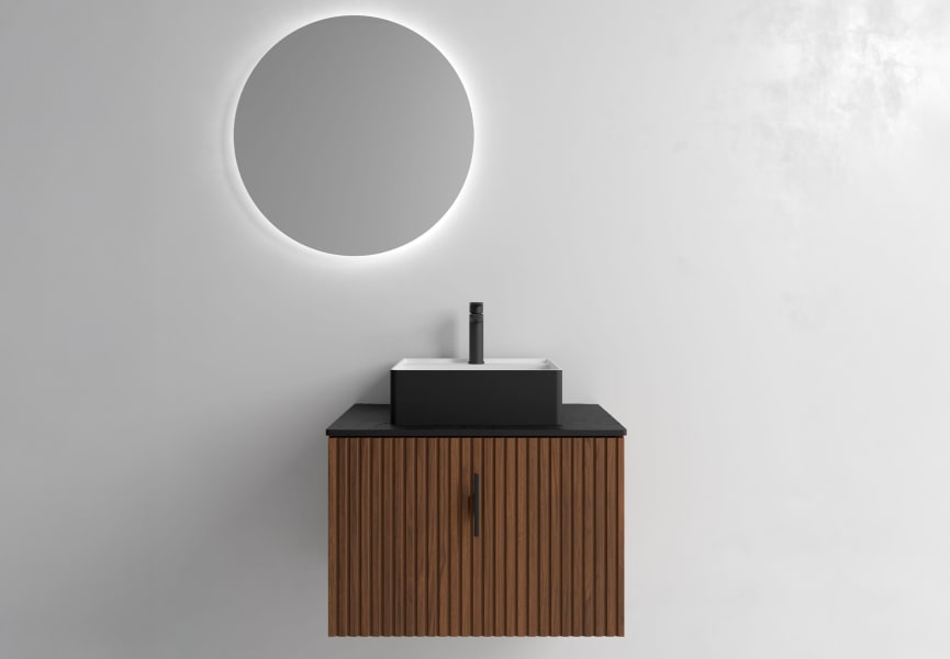 Meuble de salle de bains avec plan de toilette en bois Biba Salgar principal 5