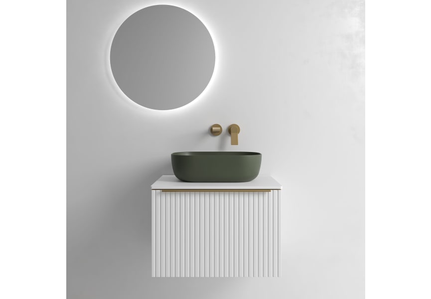 Meuble de salle de bains avec plan de toilette en bois Biba Salgar principal 3
