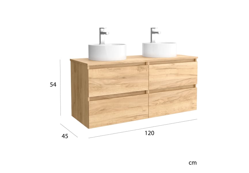 Meuble de salle de bains avec ensemble lavabo Bequia Salgar détail 7