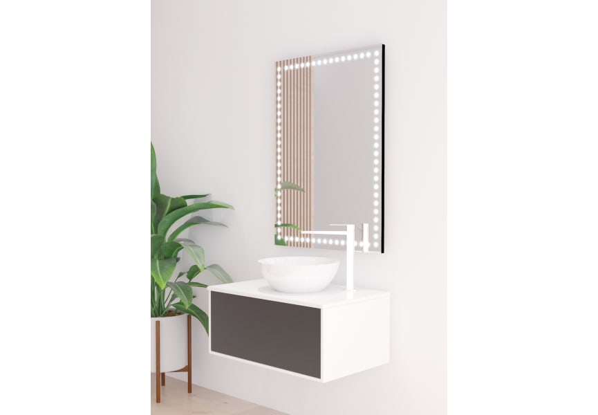 Miroir de salle de bains LED avec éclairage Cindy Bruntec principal 1