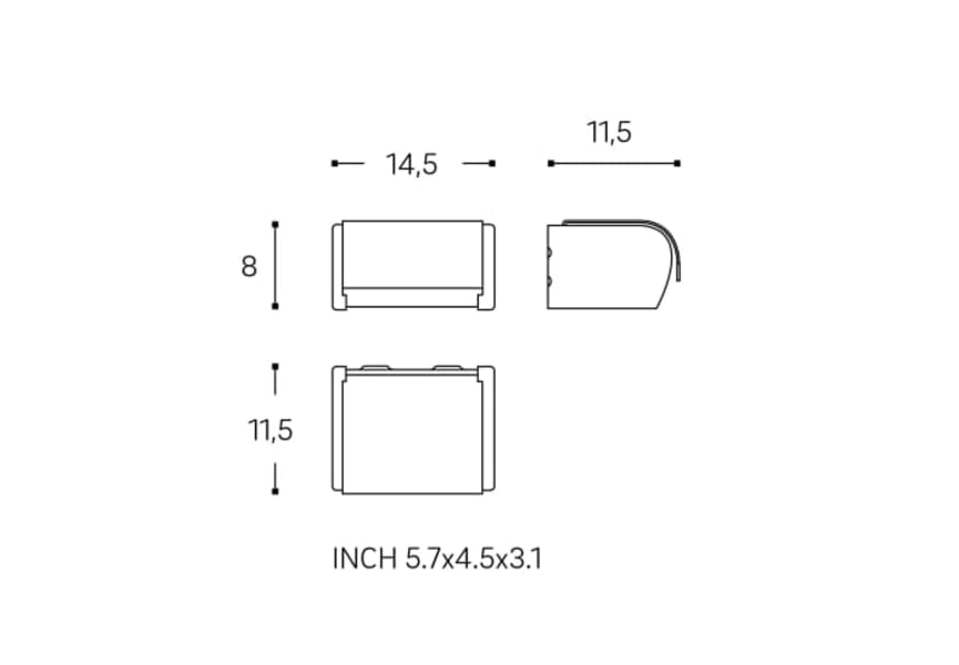 Porte-rouleau de toilette Architect Cosmic avec couvercle croquis 5