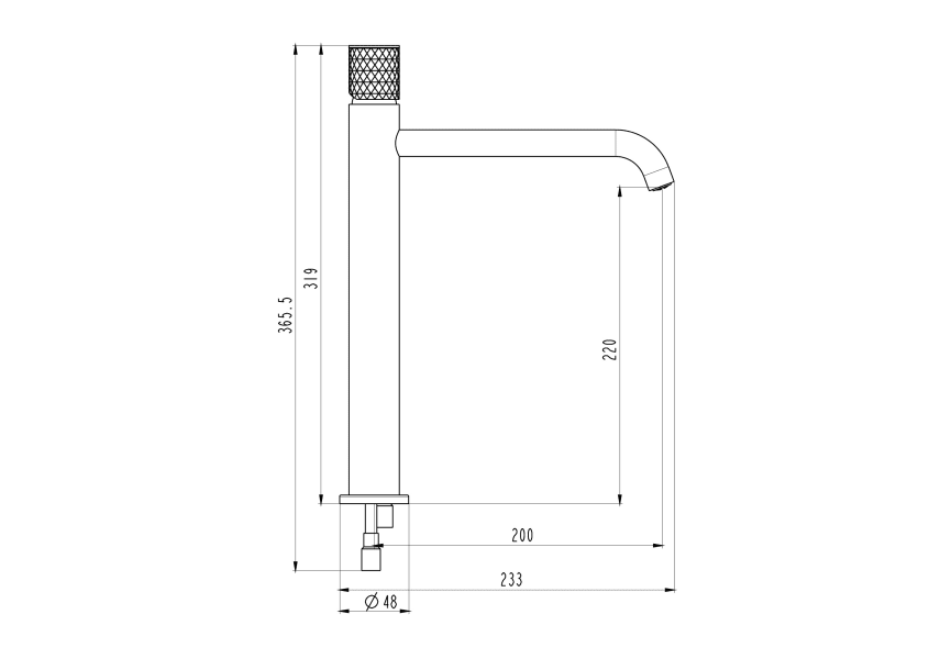 Mitigeur de lavabo Helios GME croquis 7
