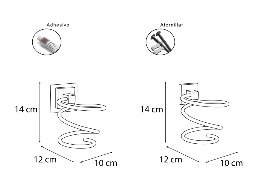 Support pour fer à lisser 600 Bruntec croquis 1