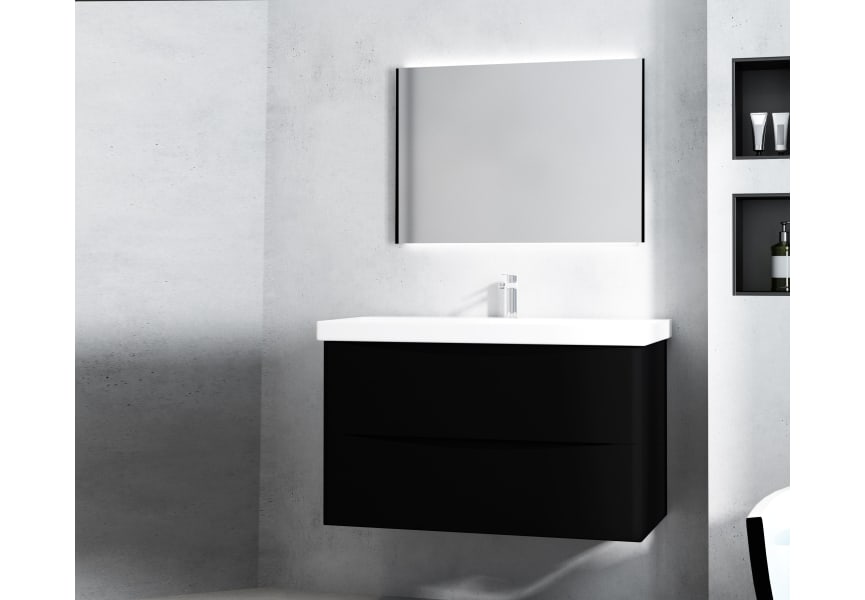 Miroir de salle de bains avec éclairage LED Sire Bruntec principal 2