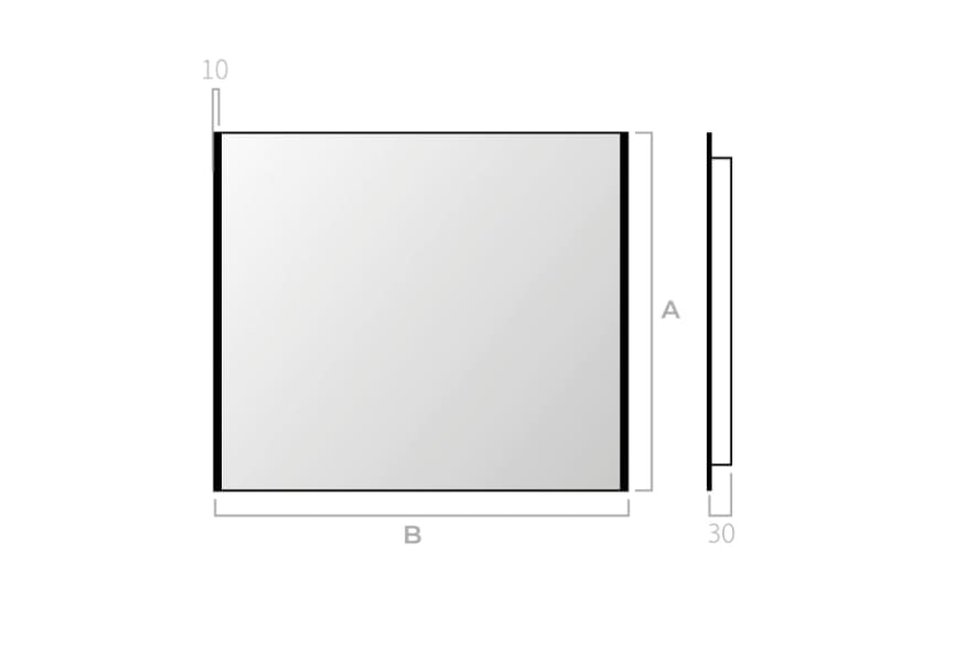 Miroir de salle de bains avec éclairage LED Sire Bruntec croquis 5