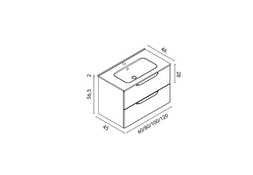 Ensemble de meubles de salle de bains Urban Royo croquis 7
