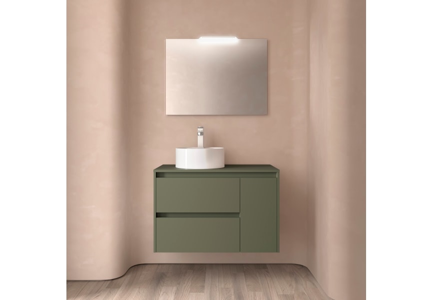 Meubles de salle de bain Noja Salgar avec comptoir en bois principal 3