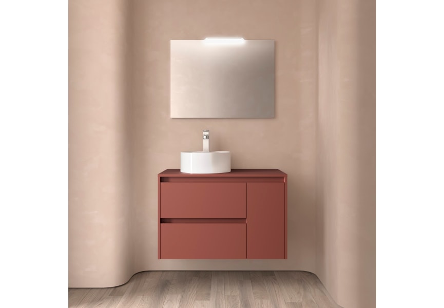 Meubles de salle de bain Noja Salgar avec comptoir en bois principal 5