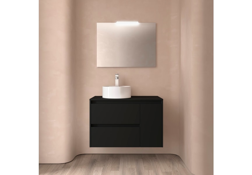Meubles de salle de bain Noja Salgar avec comptoir en bois principal 1
