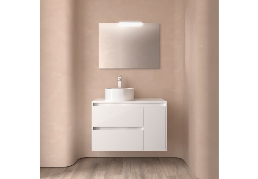 Meubles de salle de bain Noja Salgar avec comptoir en bois principal 7