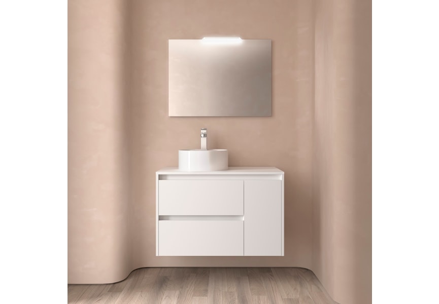 Meubles de salle de bain Noja Salgar avec comptoir en bois principal 8
