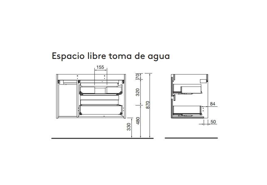 Meubles de salle de bain Noja Salgar avec comptoir en bois détail 10