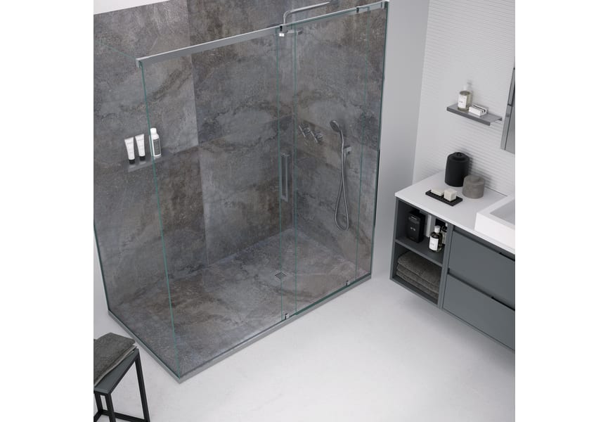 Receveurs de douche en résine décorés Design 3D Ciment Bruntec principal 0