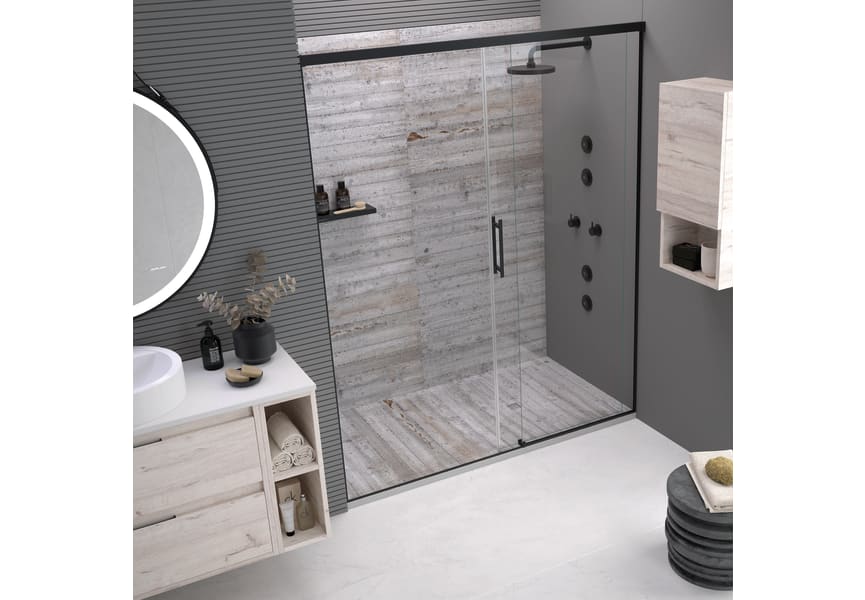 Receveurs de douche en résine décorés Design 3D Ciment Bruntec environnement 2