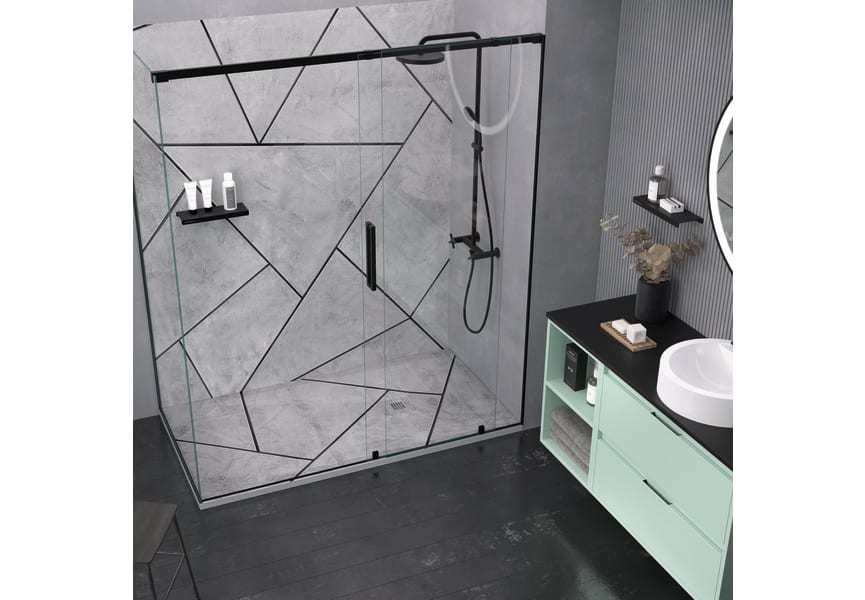 Receveurs de douche en résine décorés Design 3D Ciment Bruntec environnement 3