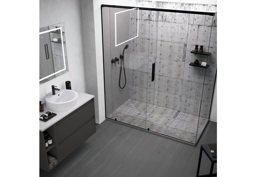 Receveurs de douche en résine décorés Design 3D Ciment Bruntec environnement 7