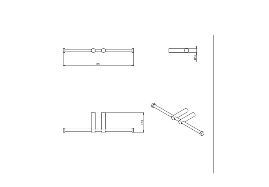 Porte-rouleau double Logic Cosmic croquis 7
