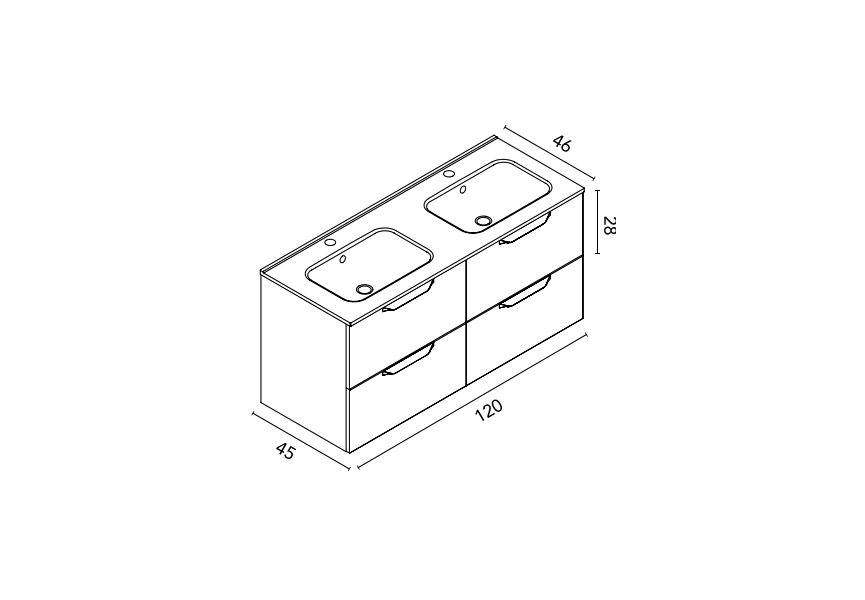 Ensemble de meubles de salle de bains Urban Royo croquis 7