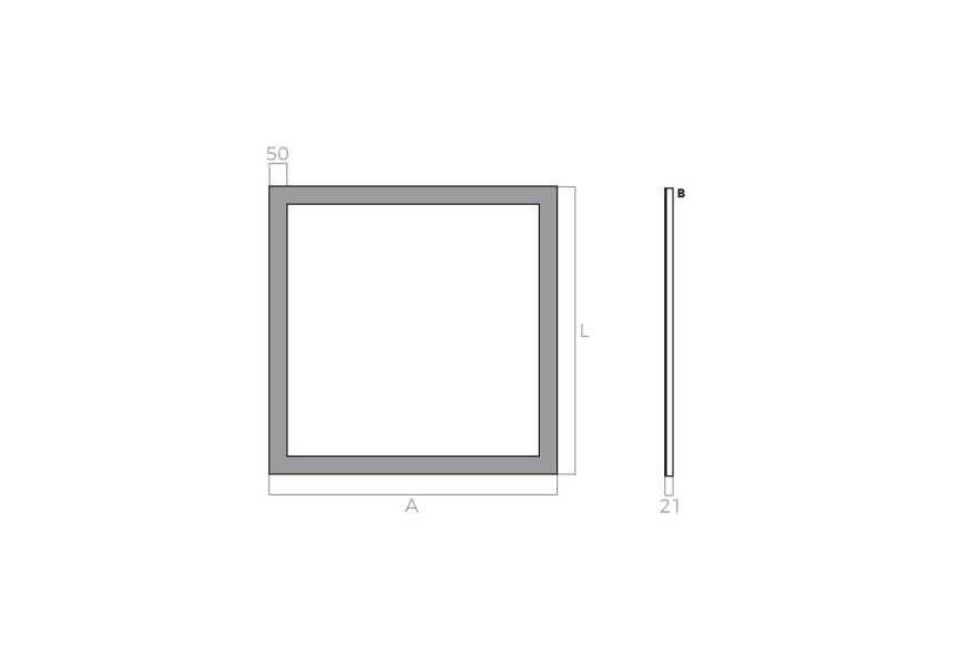 Bruntec Lime Miroir de salle de bain avec lumière LED croquis 4