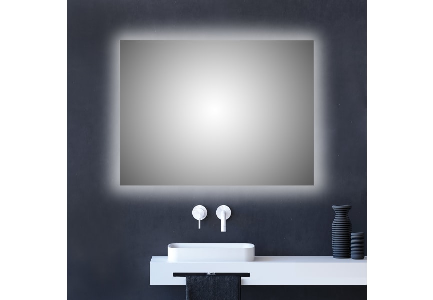 Miroir de salle de bains avec éclairage LED Dune Bruntec principal 0
