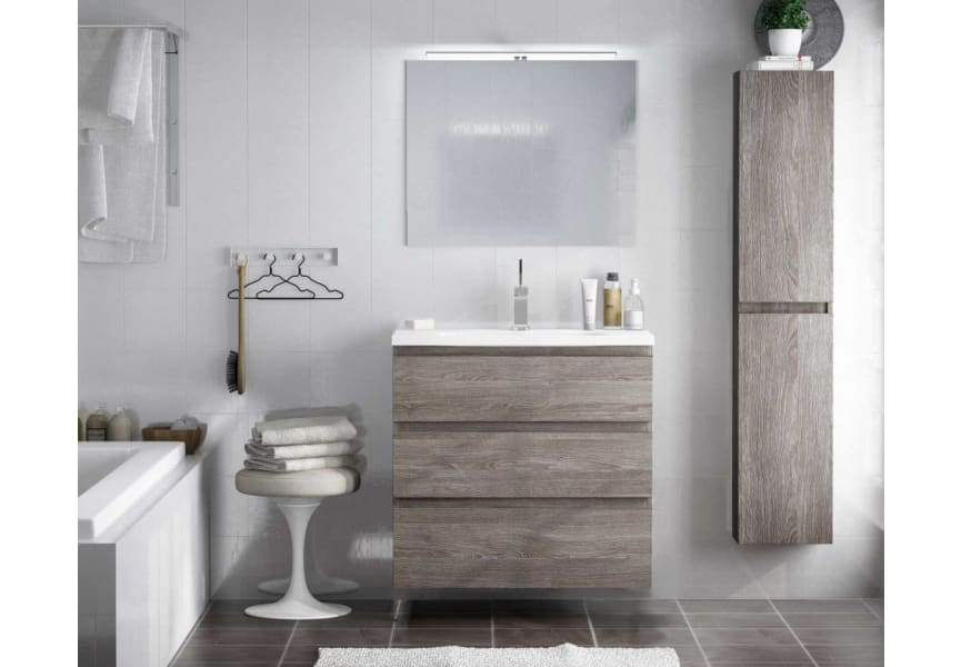 Ensemble meuble de salle de bain Avila Dos Carmen 39 cm de profondeur réduite principal 1