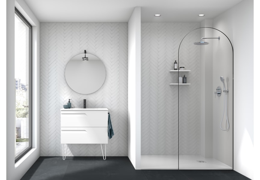 Ensemble de meubles de salle de bains profondeur réduite 39 cm Vitale Royo principal 2