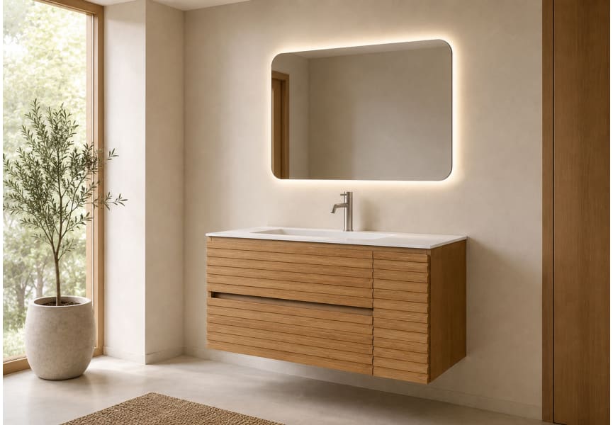 Meuble de salle de bains Alpes 21 Bruntec avec lavabo « Solid Surface » principal 0