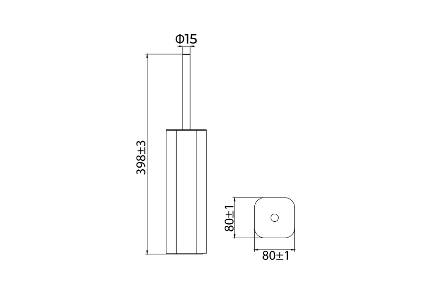 Porte-balai de toilette Nova Medimex croquis 8
