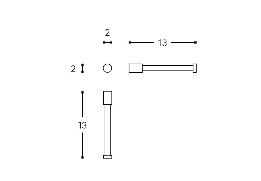 Porte-rouleau de toilette Logic Cosmic croquis 6