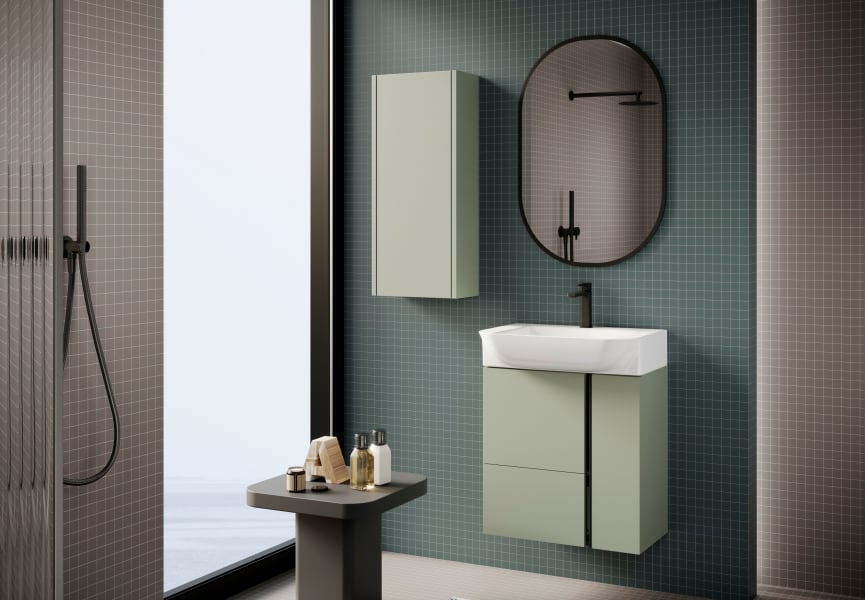 Ensemble meuble de salle de bains de 28 cm à profondeur réduite Versa Coycama principal 0