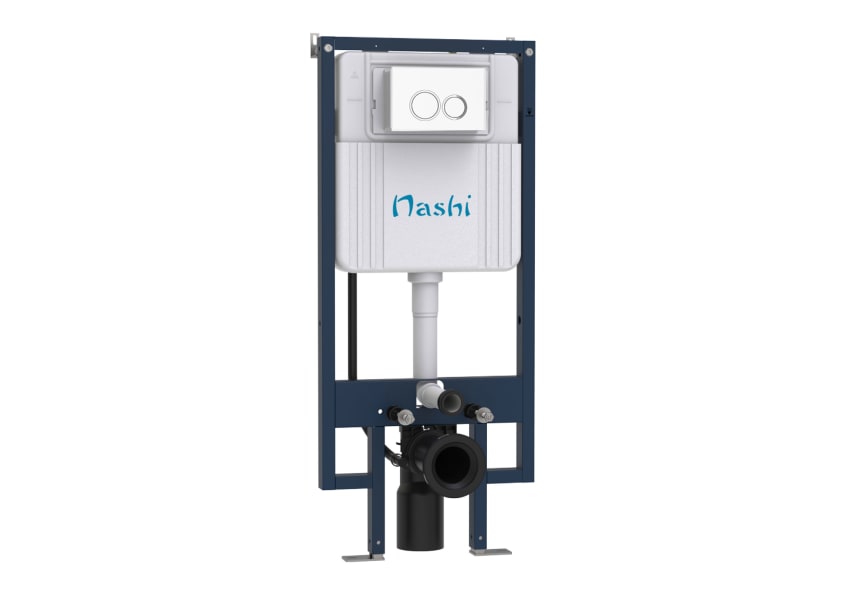 Pack WC japandi intelligent suspendu + réservoir de chasse + plaque de poussée Eos Pro Nashi détail 4